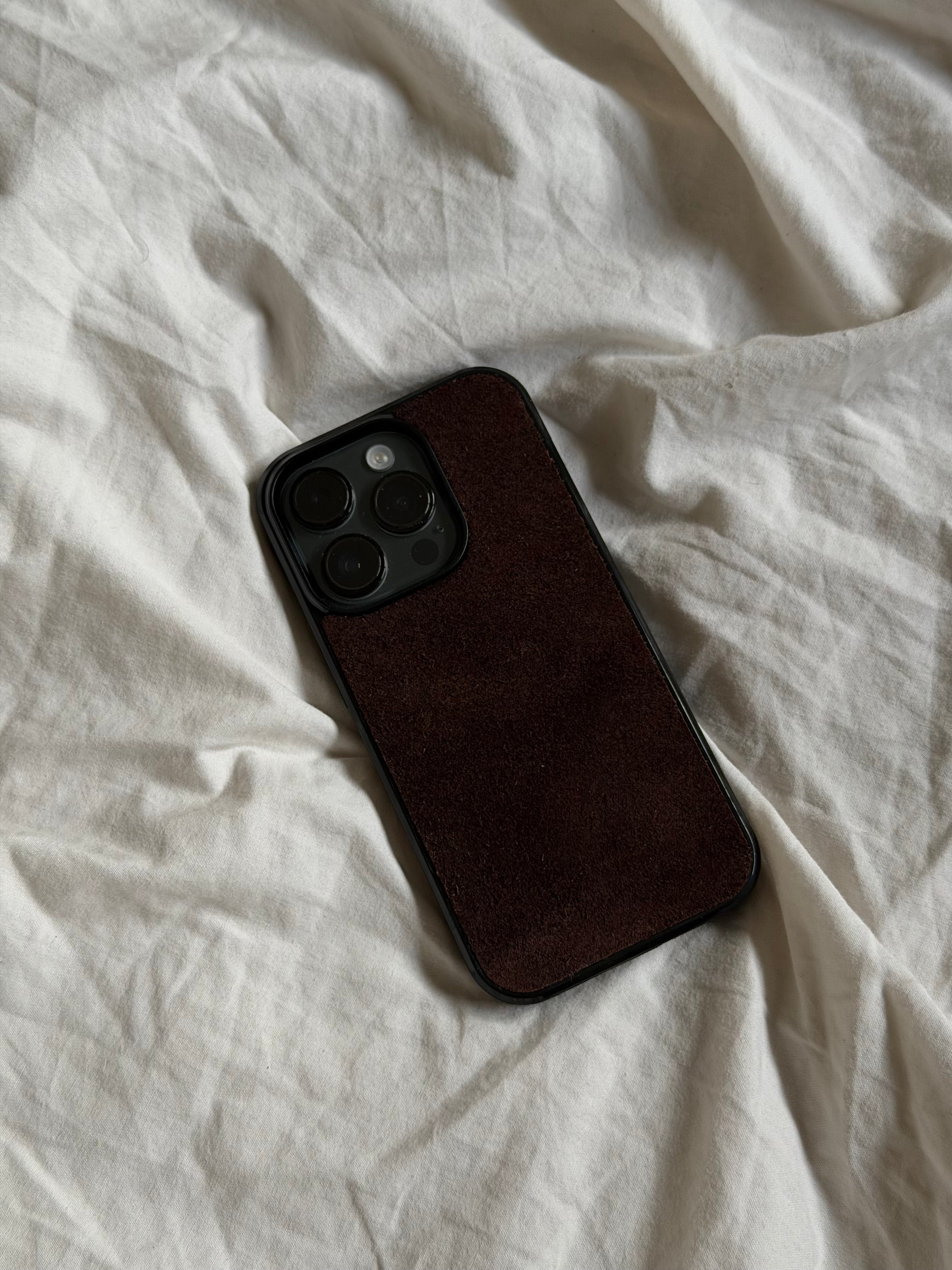 מגן עור זמש חום