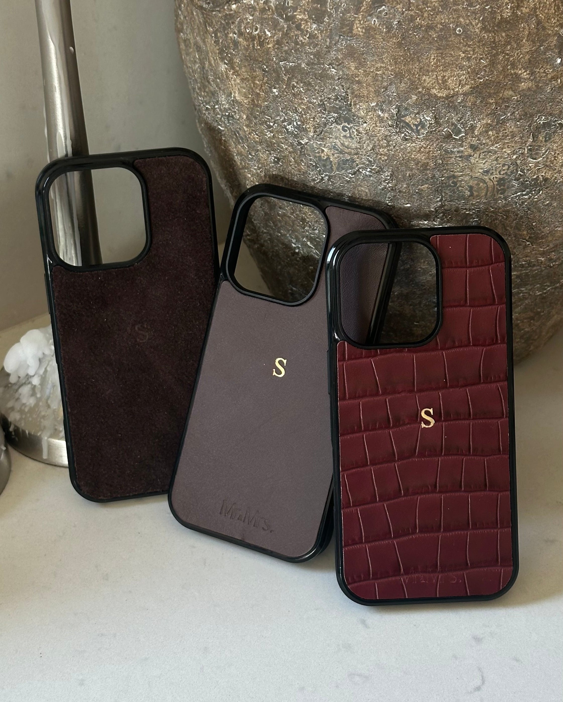 מגן עור זמש חום